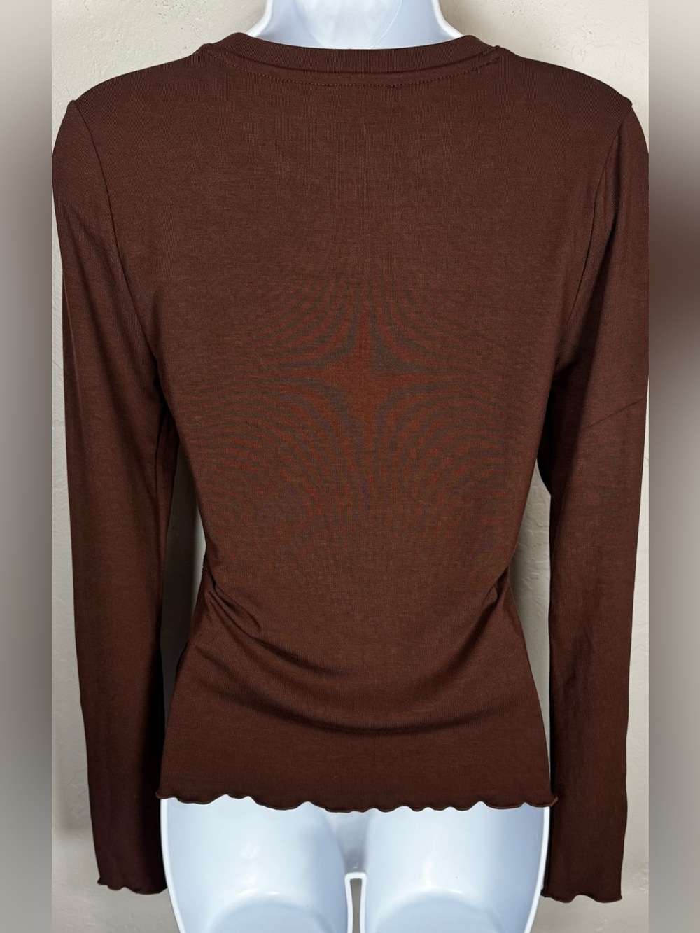 J. Crew Refined Rib Long Sleeve T-shirt With Button Cuffs Size Small - Picture 2 of 11